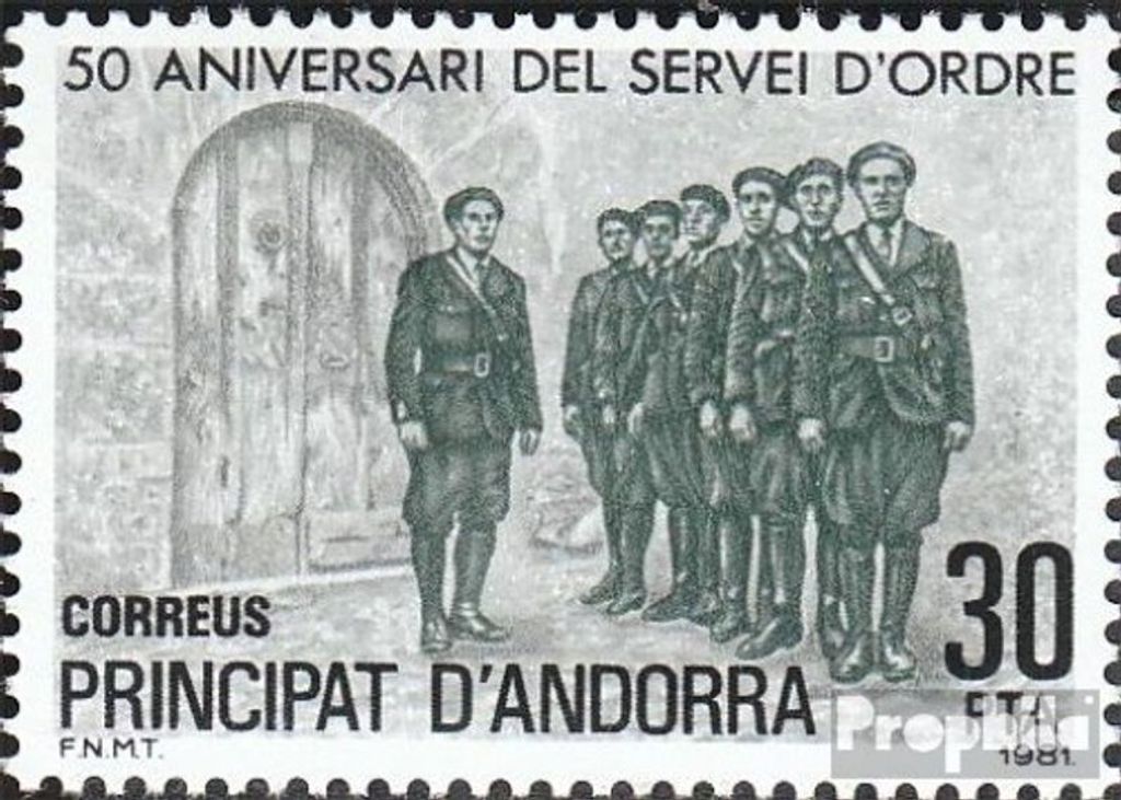 Briefmarken Andorra - Spanische Post 1981 Mi 140 (kompl.Ausg.) postfrisch Volksmiliz