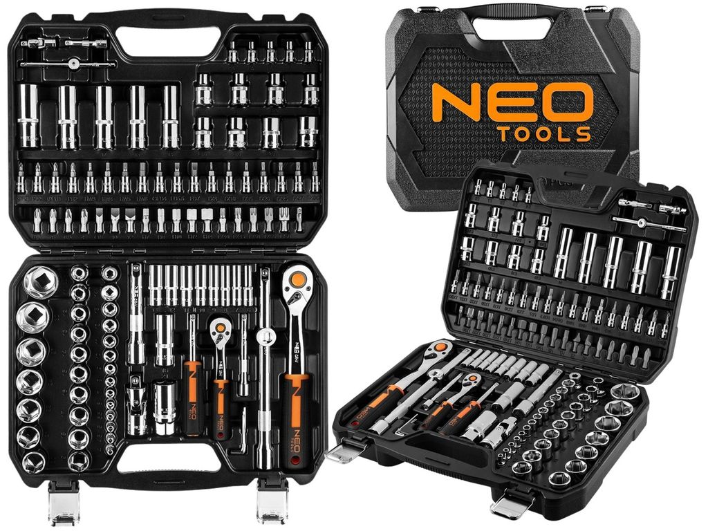 NEO TOOLS Klucze Nasadowe 110 el. 1/4" 1/2" Zestaw Narzędzi Zdjęcie produktu 