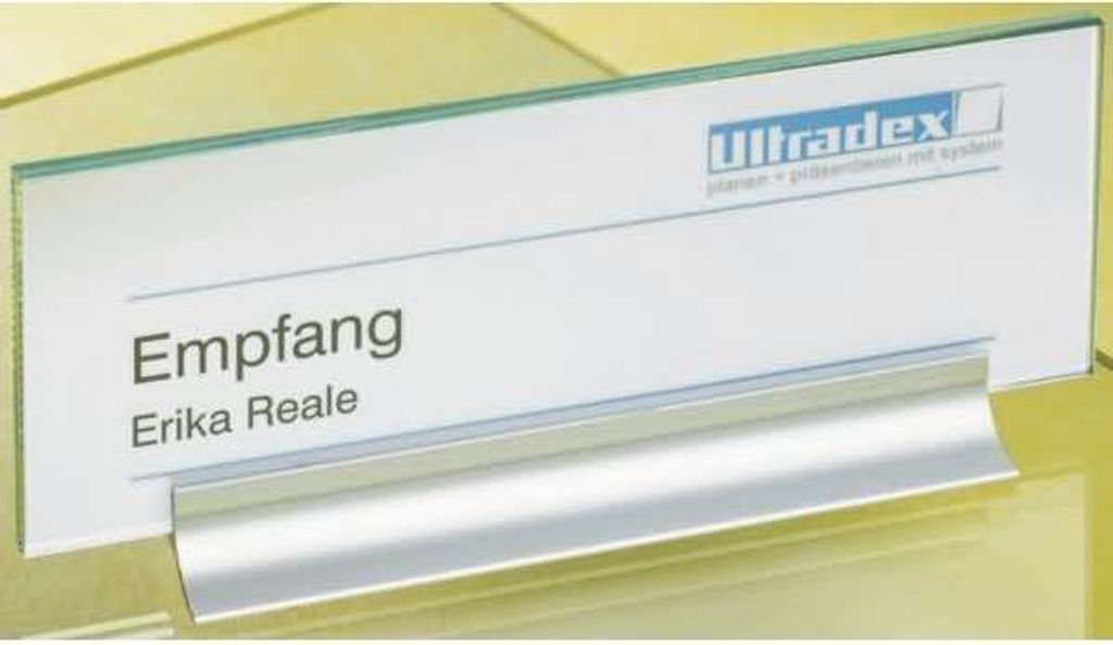 Tischaufsteller Serie Glasline 210x74mm 2x4mm ES-Glas klar Produktbild 