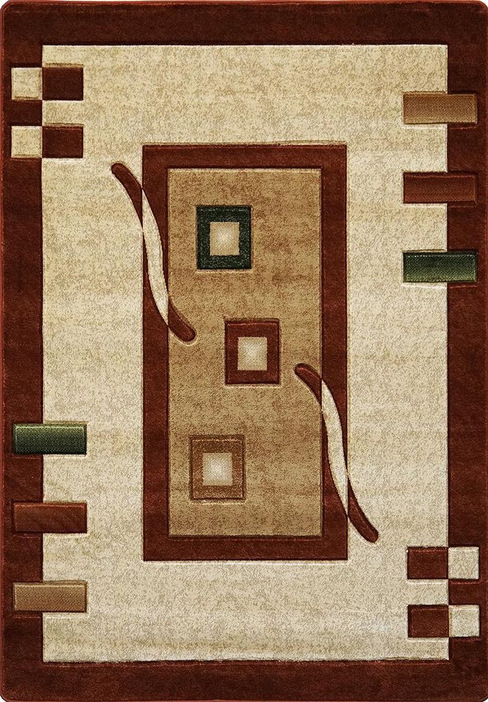 Nowoczesny wzorzysty dywan 120x180 ARTESIA 4 - brązowy Zdjęcie produktu 