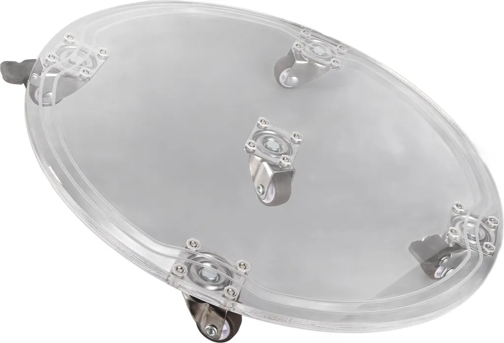 Plateau acrylique rond robuste support de pot de fleurs transparent - 5