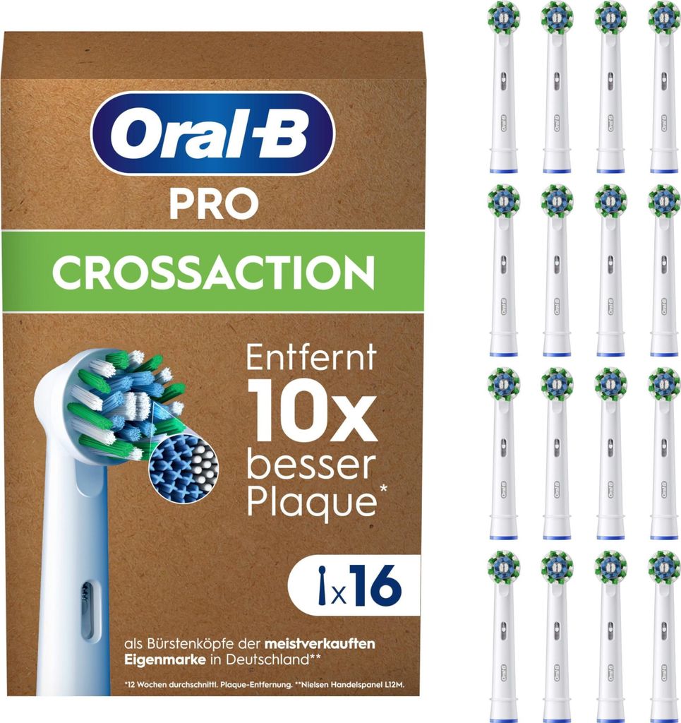 Oral-B Pro CrossAction Aufsteckbürsten elektrische Zahnbürste 16 Stück Oral Care (42,08)