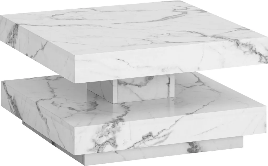 Tavolino Soggiorno Design Moderno 60x60 FineBuy - Tavolo Quadrato Piccolo - 6