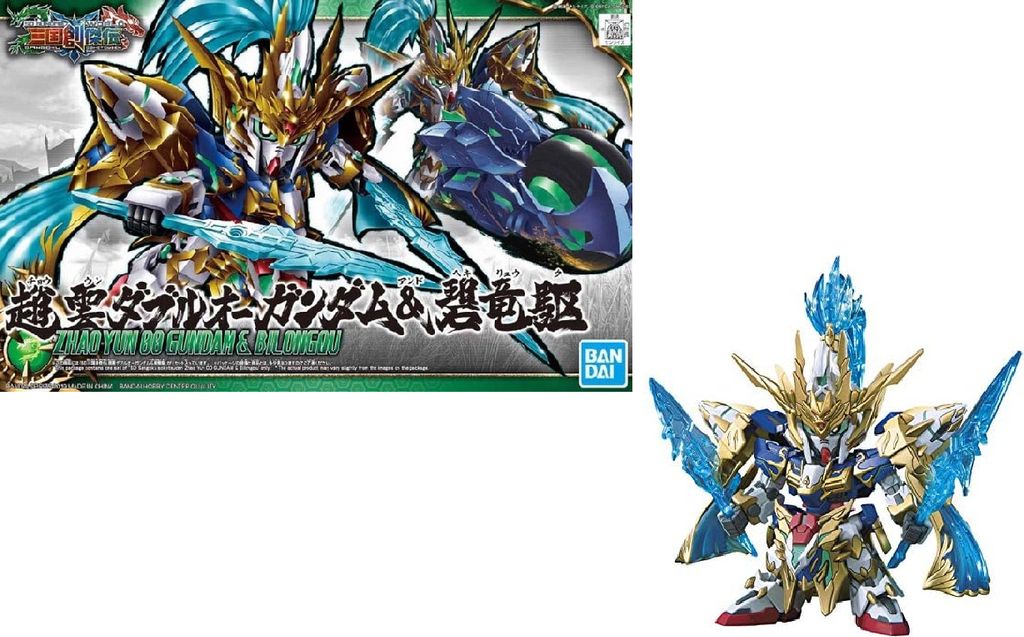 GUNDAM SD Sangoku Soketsuden figurki Modell - Zhao Yun 00 Gundam & Bilongou