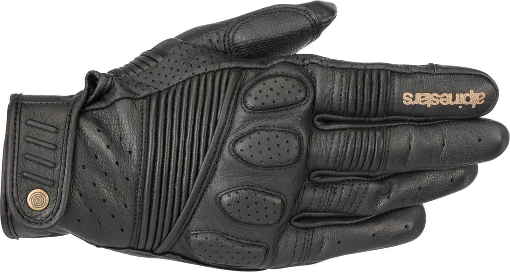 Gants de Moto en Cuir Alpinestars Crazy Eight Noir pour Homme en M