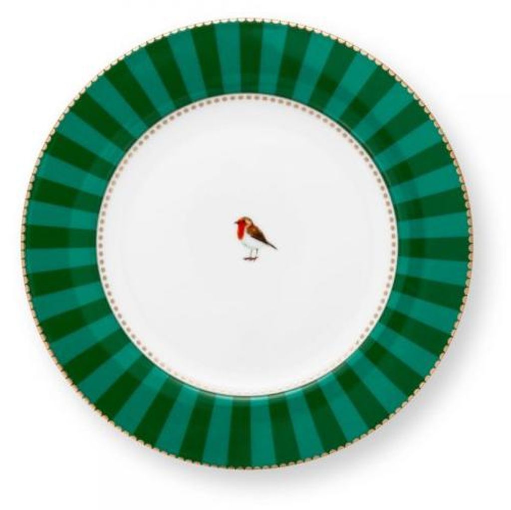 PIP STUDIO Love Birds assiette à pain Stripes vert 17cm Image du produit 