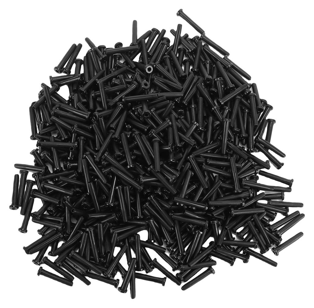 Badminton-Ösen-Set aus Nylon, 2,1 x 13 mm – Schutz für Badmintonschläger-Ösen, Besaitungswerkzeug für Ersatz und Reparatur, schwarz