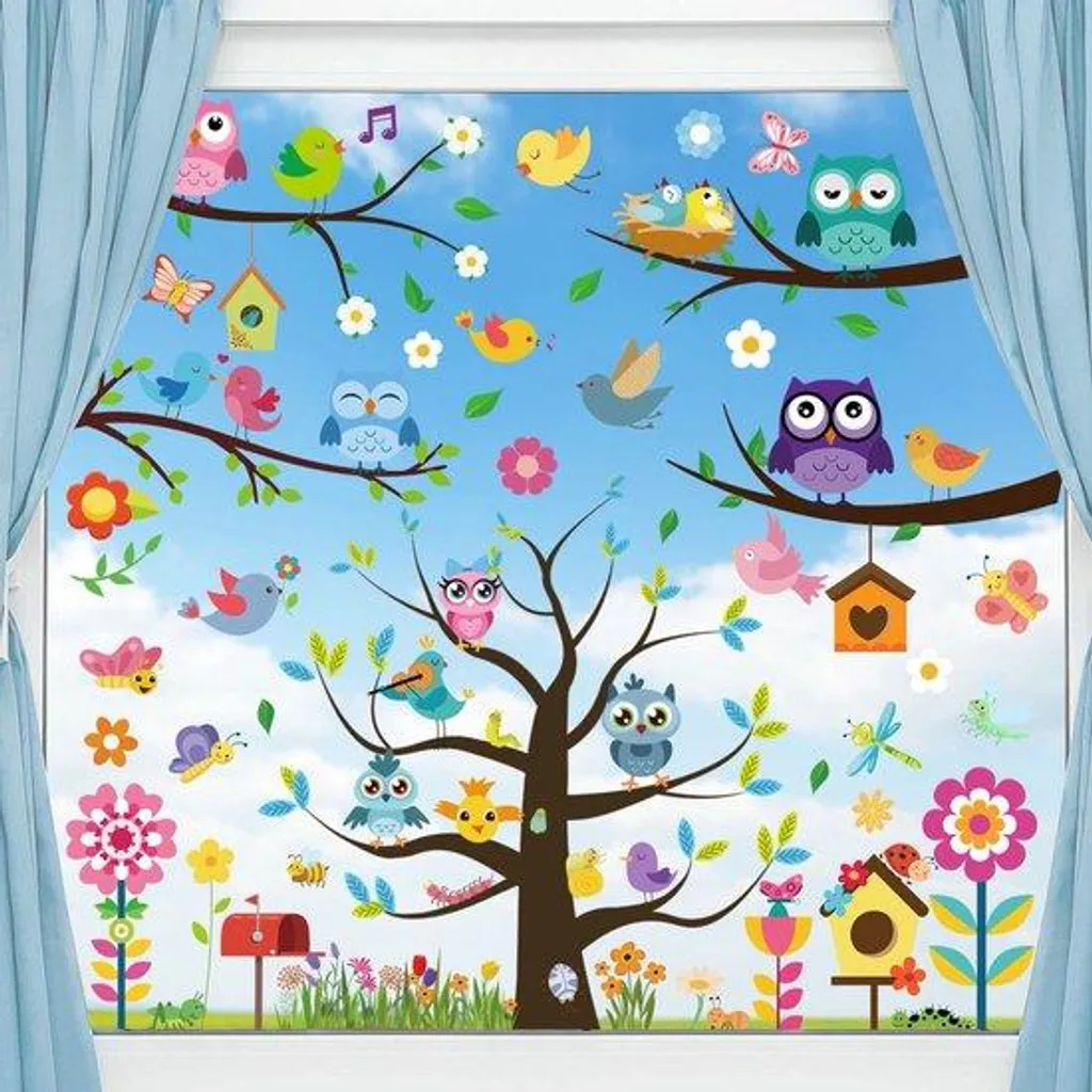 Film anti-collision vitres fleurs oiseaux pour éviter les chocs animaux