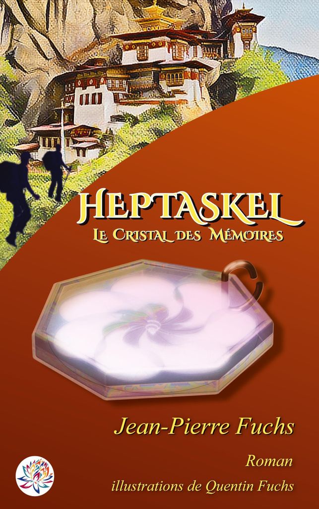 Buch Heptaskel, gebundene Ausgabe, 21 ganzseitige Farbabbildungen, spirituelle Fiktion