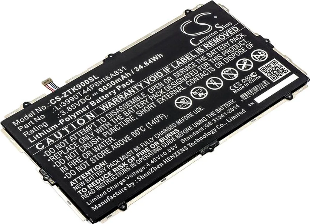 Batterie Li-Polymer haute capacité pour ZTE K90U ZPAD 10.1 TECHTEK