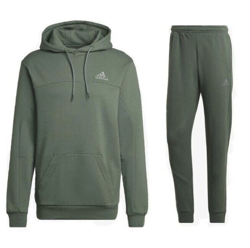 Adidas RECBOS Herren Stadium Fleece Trainingsanzug , Green Oxide , Gr: L Neu