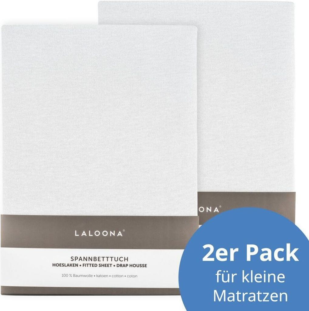 LaLoona Spannbetttuch 2er Pack für kleine Produktbild 