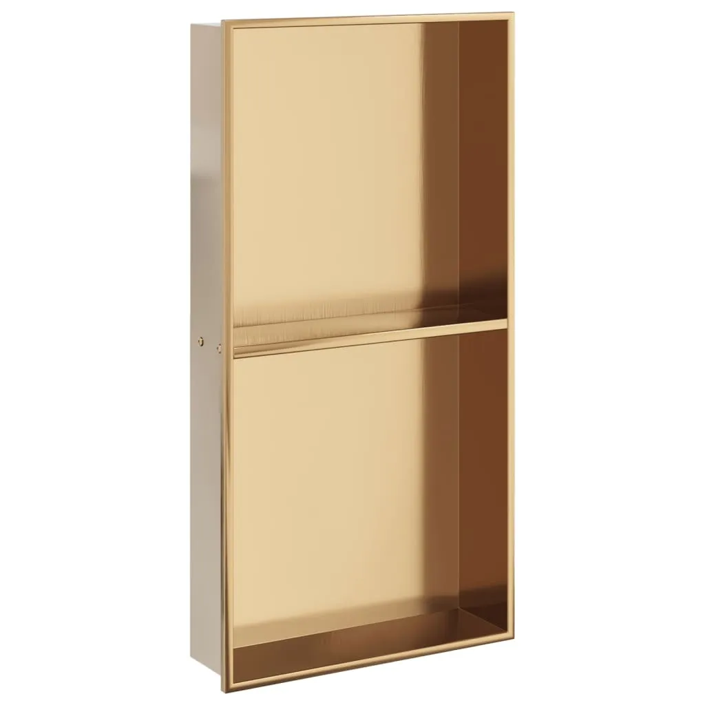 Piatto Doccia Oro Spazzolato Inox 32x62x9 | Bagno d'Atmosfera
