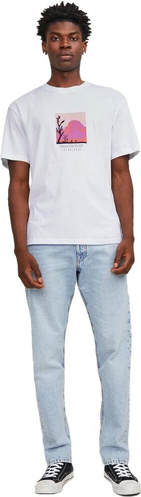 Jack & Jones Lucca Graphic Kurzarm-t-shirt Weiß 2XL Mann Weiß 2XL