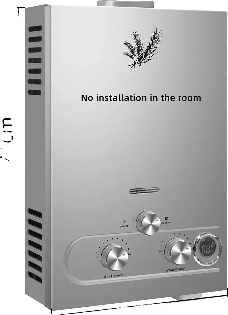 Chauffe-eau Gaz 32KW Haute Efficacité - Acier Inox Durable et Design