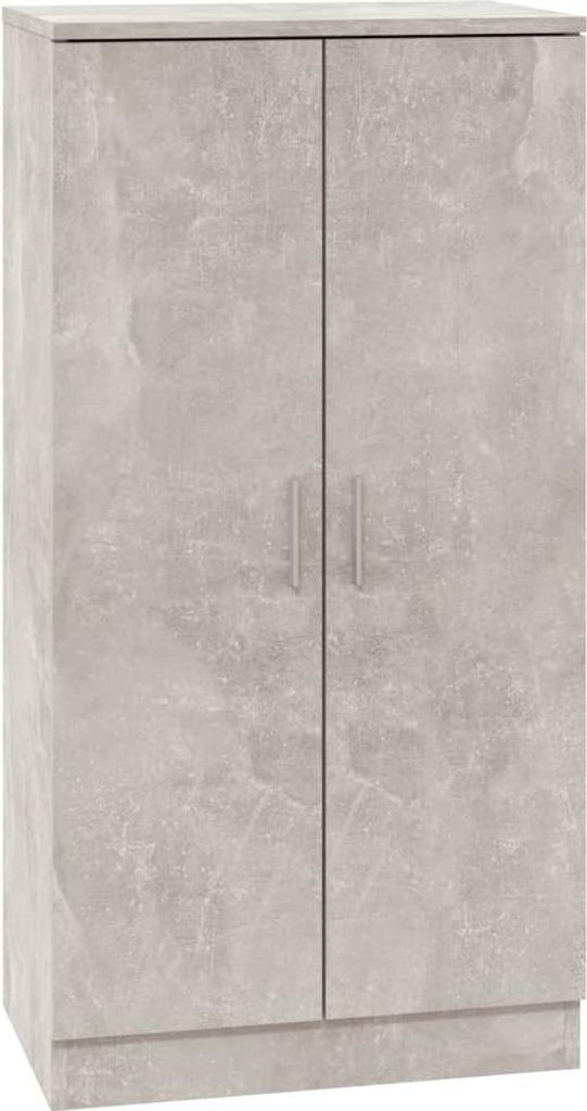 vidaXL Armoire à chaussures gris béton 55x35x108 cm Bois Image du produit 