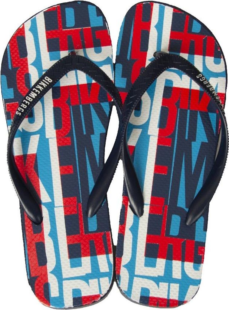 BIKKEMBERGS Herren-Flip-Flops Meer oder Pool mit Logo-Spitze Artikel BKK2MSR04 Serie: farbige bikkember gs, Taglia 45 - Size 45, Gomma 100%