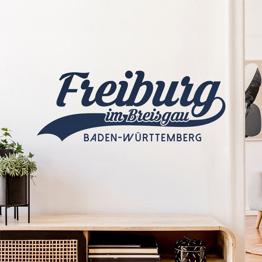 Freiburg Baden-Württemberg Wandtattoo Wandaufkleber Wall Sticker - Dekoration, Küche, Wohnzimmer, Schlafzimmer, Badezimmer