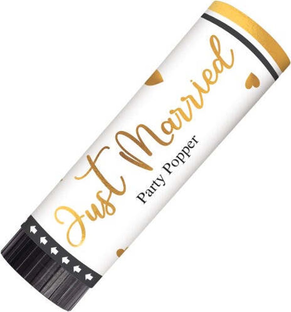 2 Party Popper Just Married 15cm - amscan