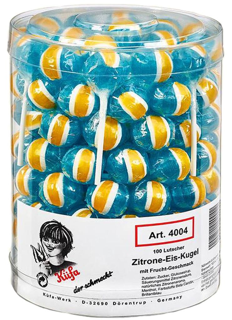 Lecca lecca lecca al limone Küfa con lattina di limone 100 Immagine del prodotto 