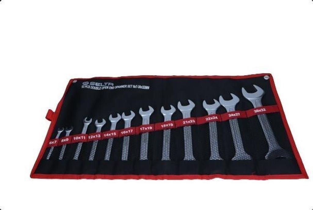 SELTA Doppel-Gabelschlüsselsatz SE-825632 Chrom-Vanadium-Stahl