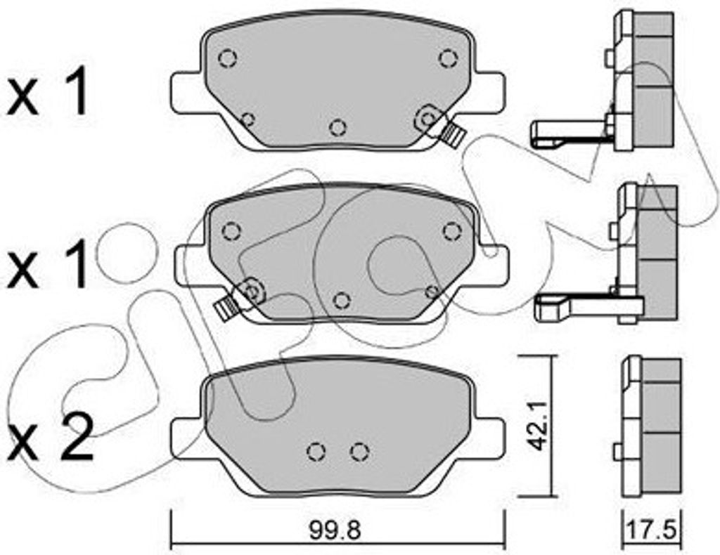 CIFAM Bremsbeläge Satz Hinten Bremsklötze für FIAT TIPO Kombi (356) 822-1104-0