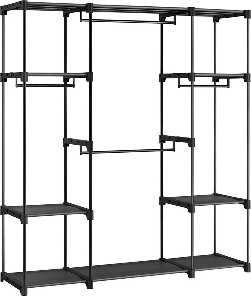 Penderie suspendue textile à 4 niveaux - Rangement dressing vertical