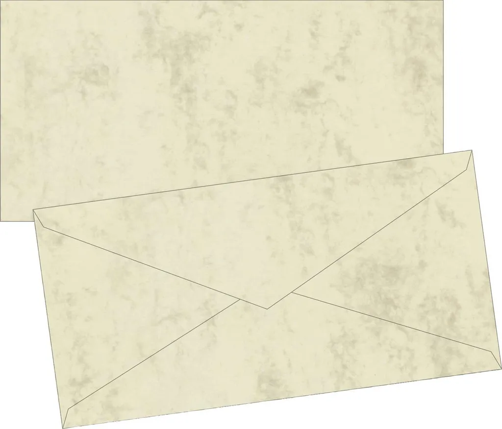 Pochette Enveloppe 105141311 Brunnen DL Chamois 80g avec Doublure de Soie