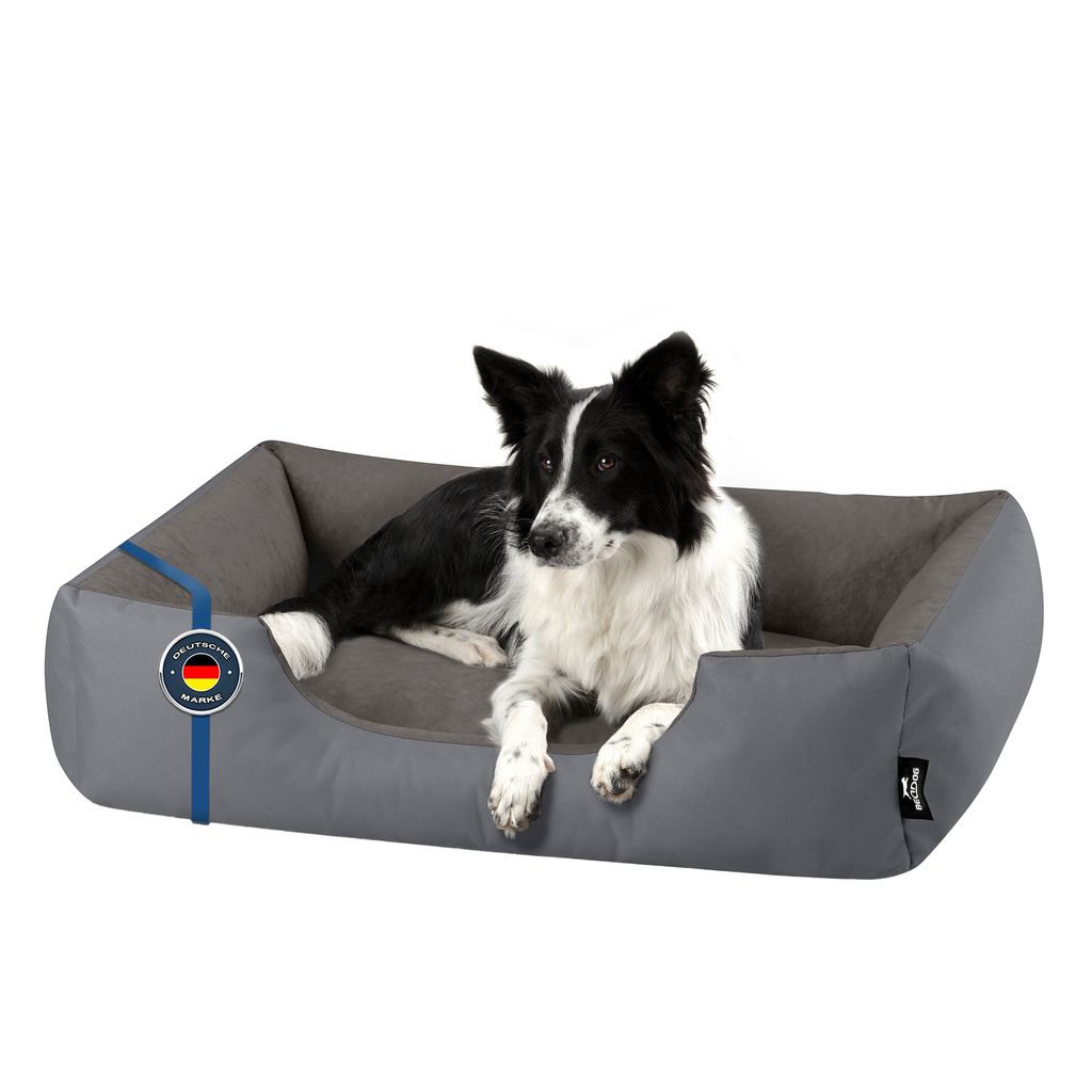 BedDog Hundebett ZARA,(L) ca. 80x65x18cm,STEEL-GREY (grau) Produktbild 