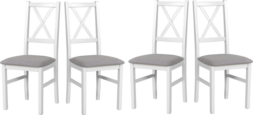 Esszimmerstuhl - Set 4x Nilo 12, weiss, soro 90