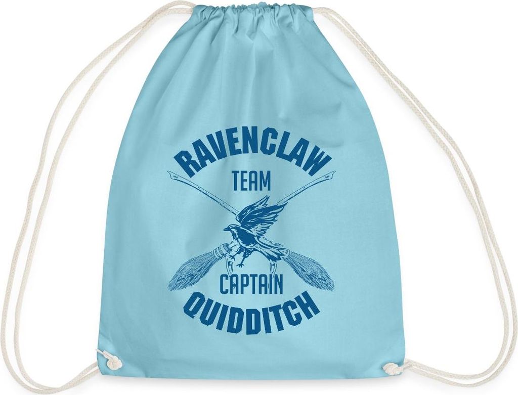 Spreadshirt Harry Potter Ravenclaw Team Captain Quidditch Turnbeutel, One size, Aqua