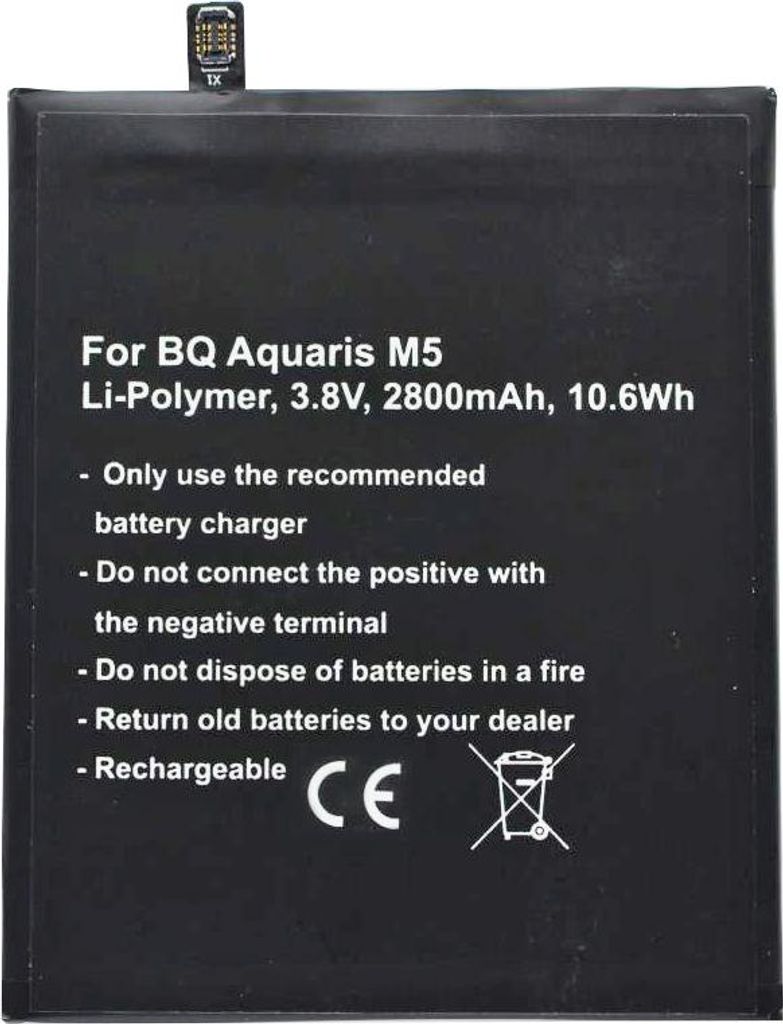 Batterij geschikt voor BQ Aquaris M5, batterij BQ Aquaris Productafbeelding 