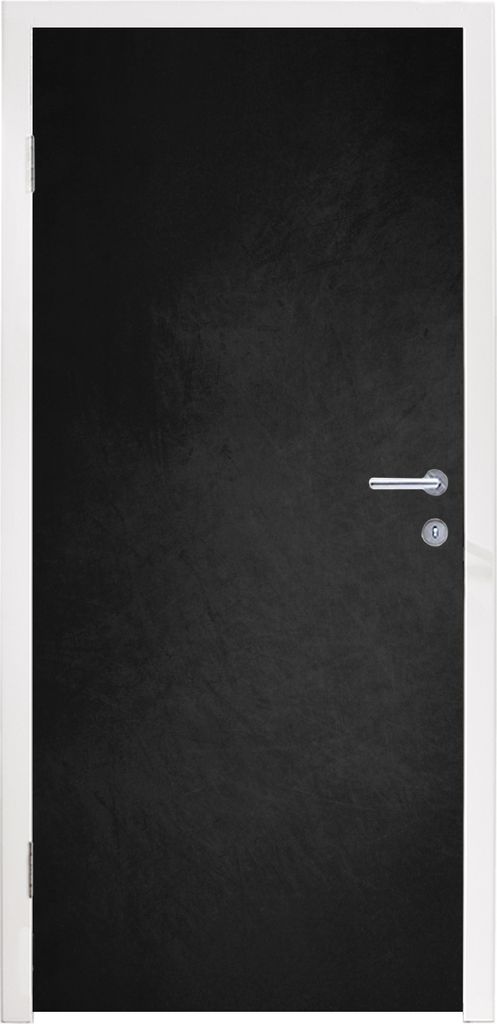 MuchoWow Türtapete Selbstklebende Türfolie Beton - Schwarz - Wand - Schatten 90x235 cm Türposter Türaufkleber Klebefolie Türklebefolie - XXL...
