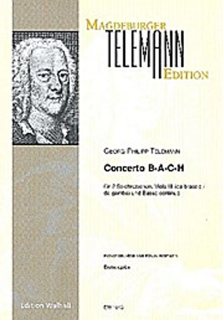 Konzert B-A-C-H :für 2 Violen solo, Viola (Viola da gamba) und Bc