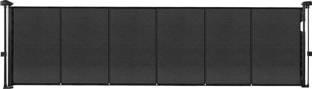 Einziehbares Babygitter, 870 mm hoch, ausziehbar bis 2800 mm breit, Kinder, Haustiere, schwarz