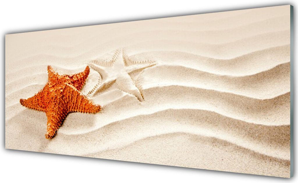 Acrylglasbilder 125x50 Wandbild Druck Seesterne Sand Kunst