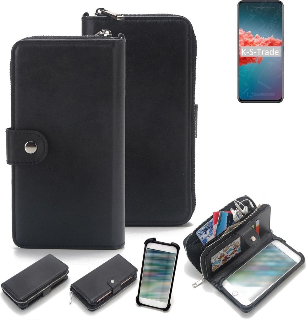K-S-Trade 2in1 Handyhülle Schutzhülle kompatibel mit Xiaomi Redmi 9 India & Portemonnee Cover Handy Hülle Case Etui Geldbörse Wallet Bookstyle