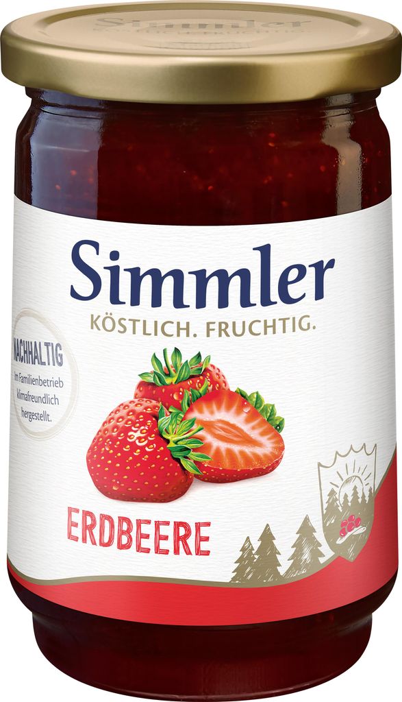 Simmler Erdbeer-Konfitüre Extra 450g Produktbild 