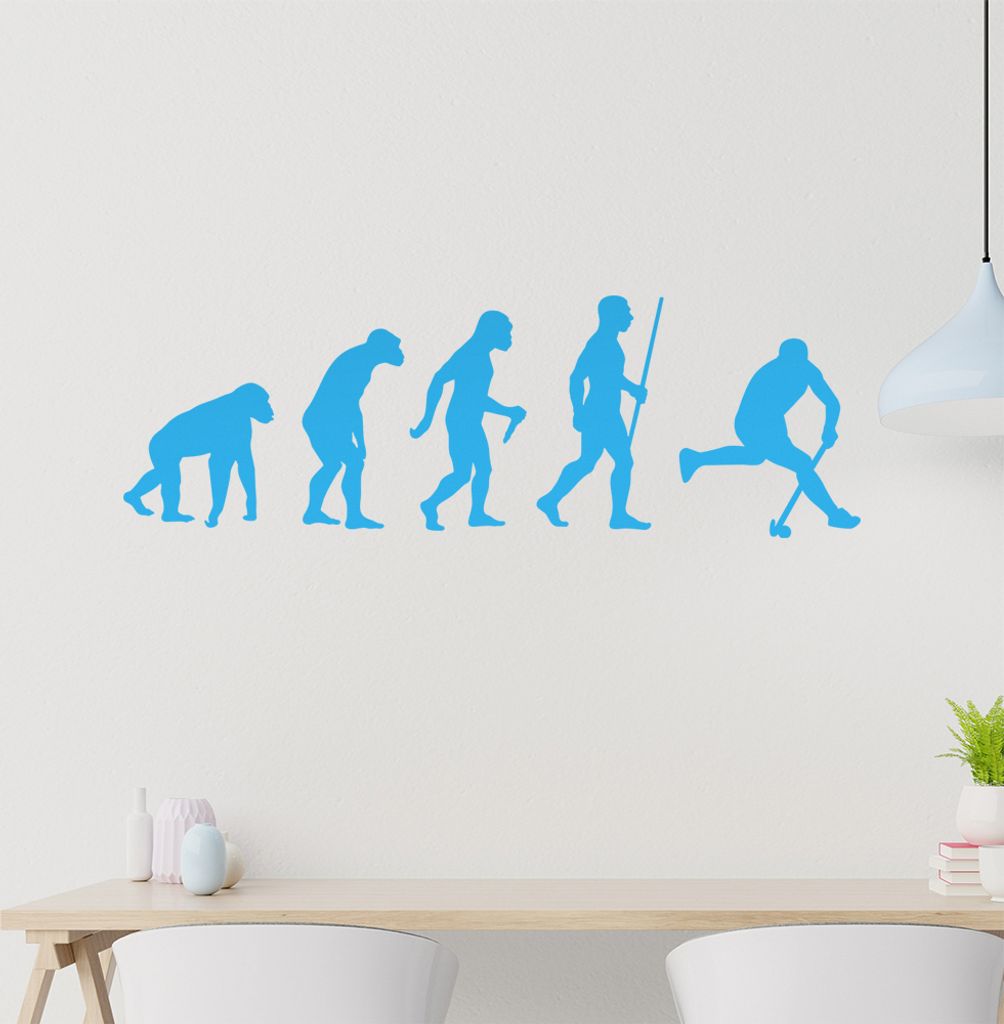 Hockey Ball Evolution Wandtattoo Wandaufkleber Wall Sticker - Dekoration, Küche, Wohnzimmer, Schlafzimmer, Badezimmer