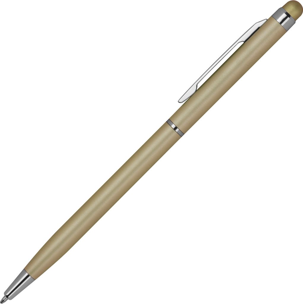 10 Touchpen Kugelschreiber / schlankes design / Farbe: gold