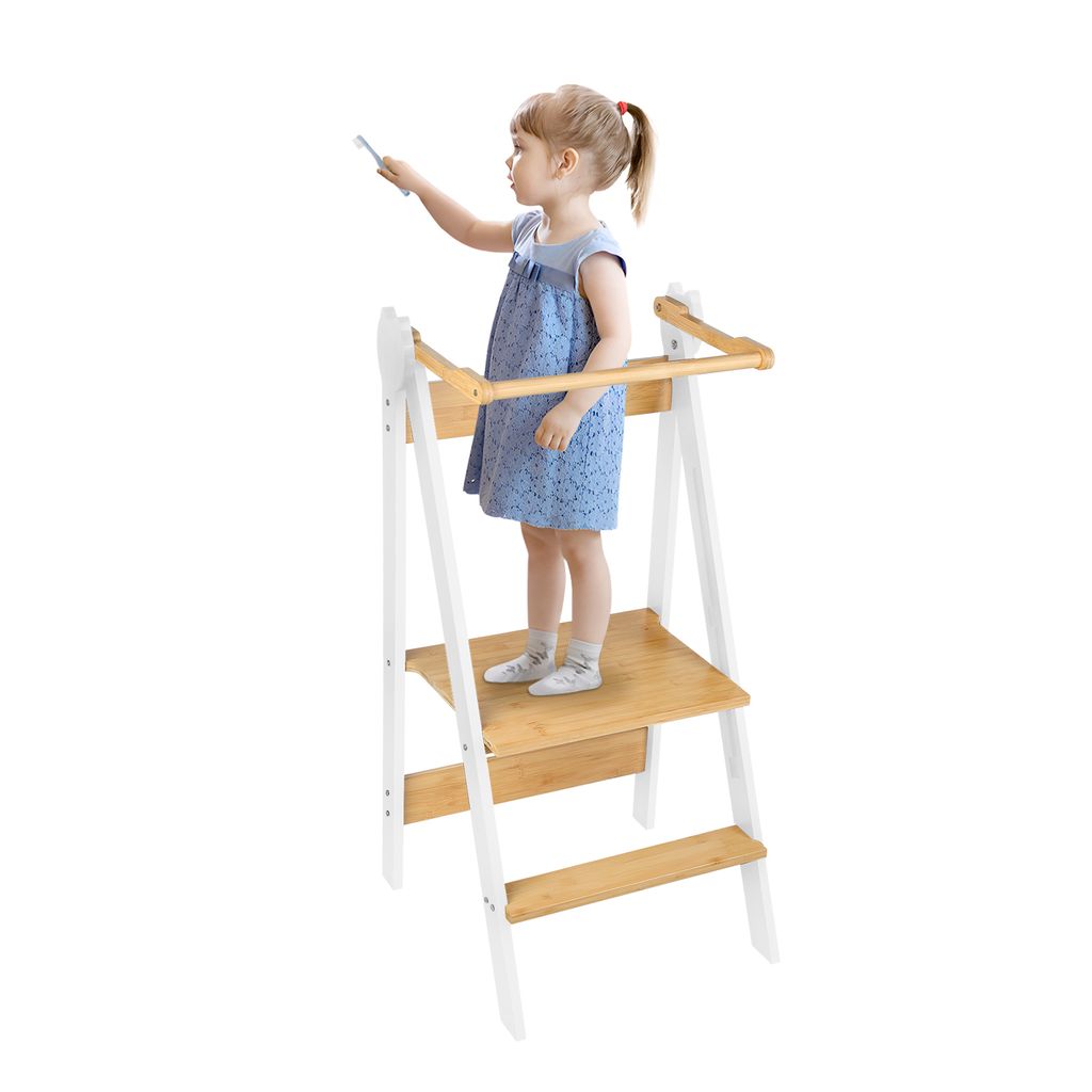 Lernturm Klappbar Lernturm für Kinder Holz Küchenhelfer und Produktbild