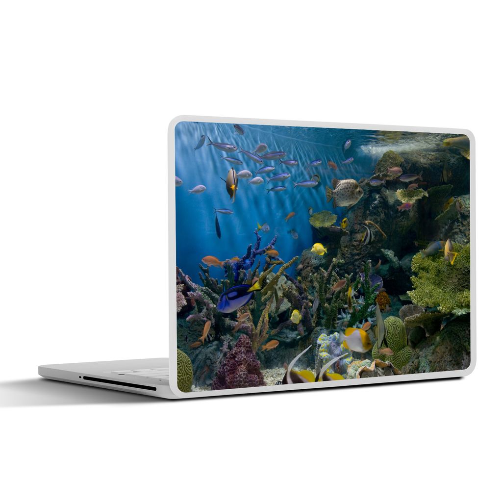 MuchoWow Laptop Aufkleber Sticker Cover Lebendige Unterwasserwelt 25x18 cm - Laptop-Deko