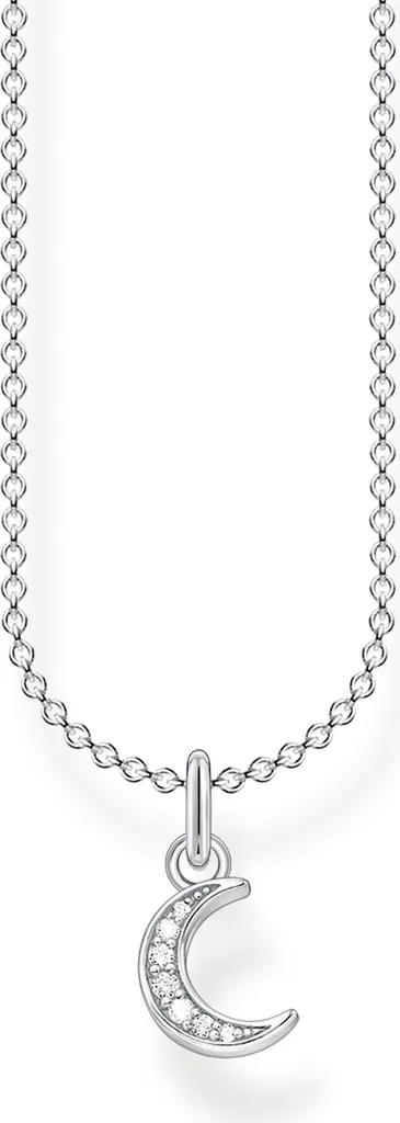 Thomas Sabo KE2050-051-14 Collana Luna Pavé in Argento 925 Originale