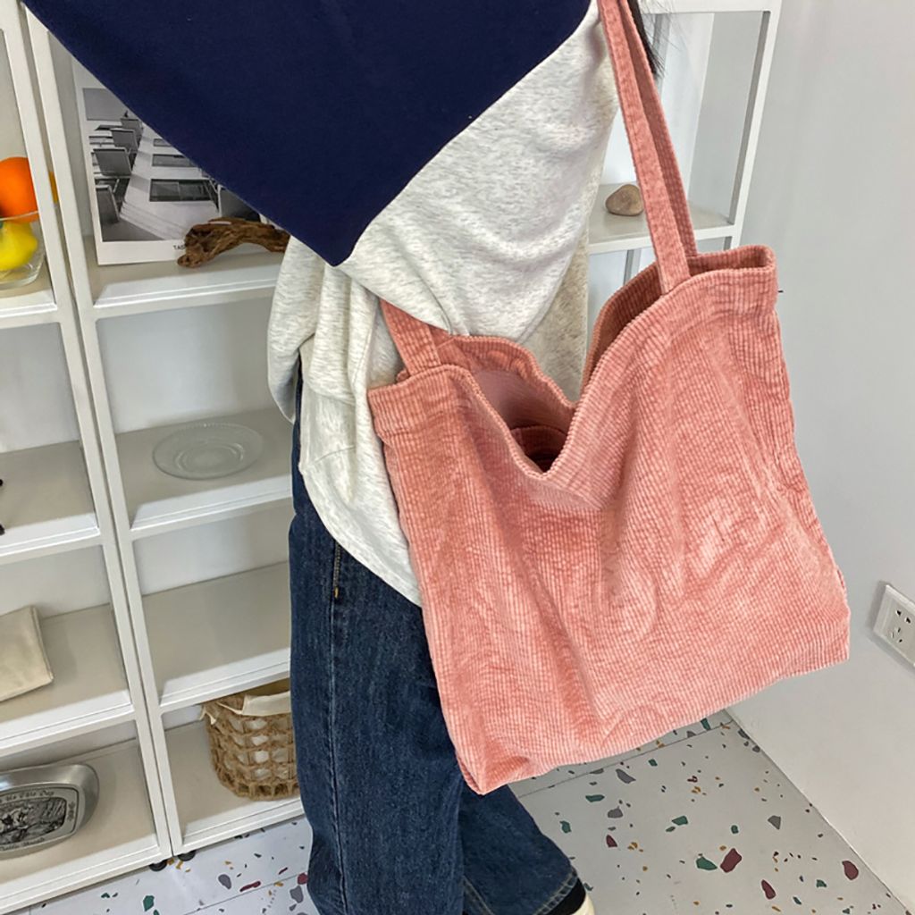 360Home Cord Umhängetasche große Kapazität Tasche Modetasche rosa