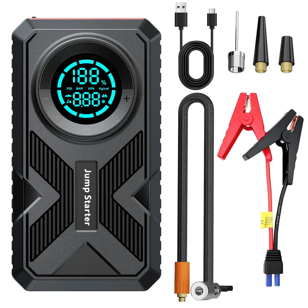 HDeye 2-in-1 Smart Jump Starter 30000mAh 12V 500A Peak Current