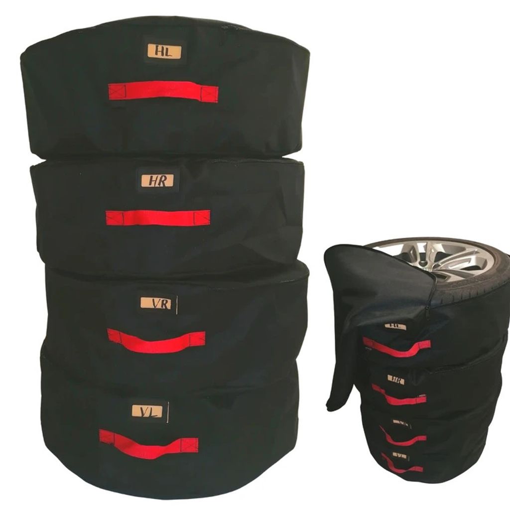 Reifentaschen 4-er Set 15 Zoll 195/65 Radtaschen Reifenschutzhüllen