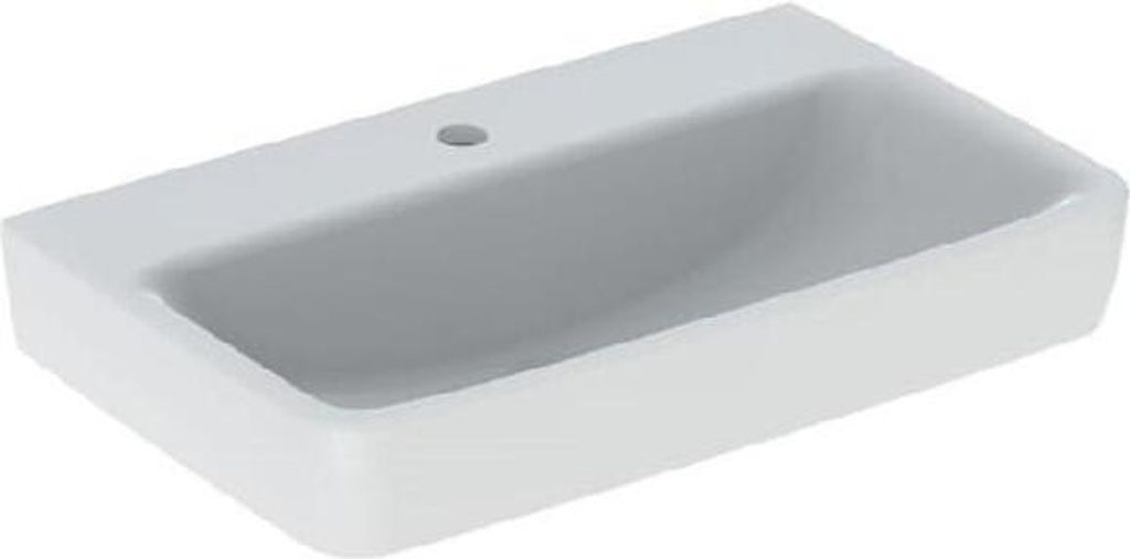 Geberit Selnova Compact - Waschtisch 650x400 mm, ohne Überlauf, 1 Hahnloch, weiß 501.891.00.7