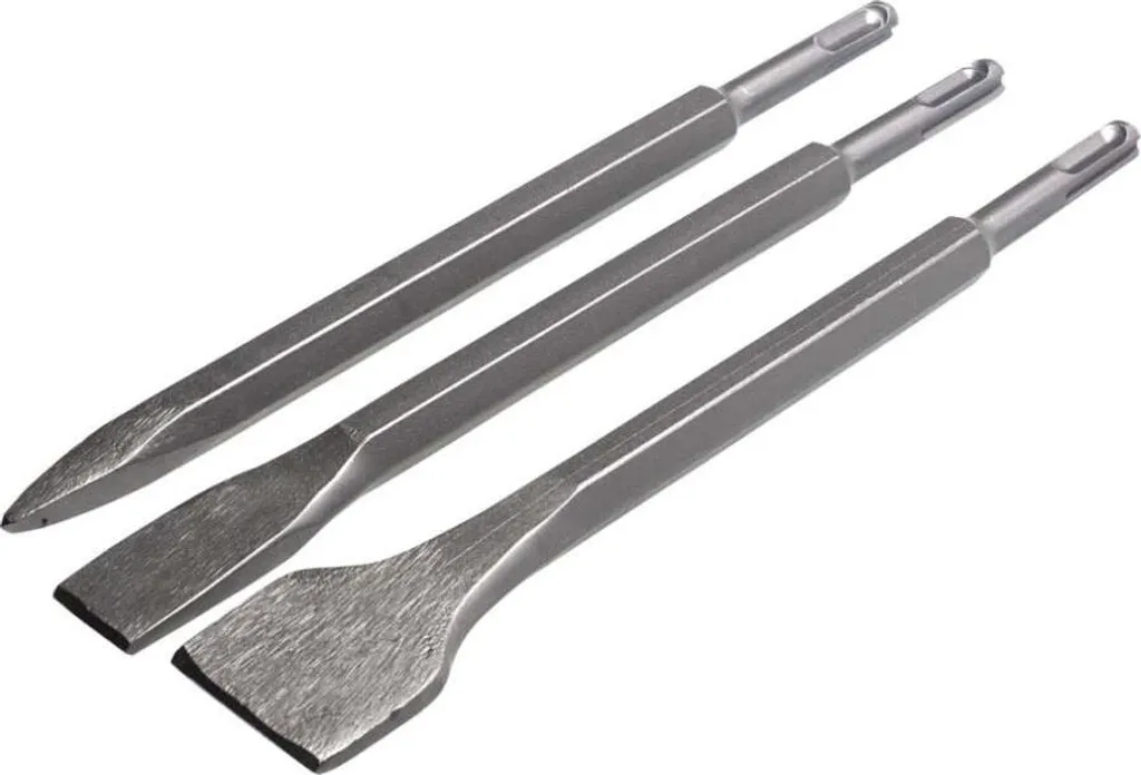 Jeu de burins SDS-Plus Stalco S-28225 - 3 pièces pointu plat et large