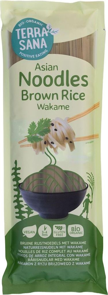 MAKARON (RYŻOWY RAZOWY Z WAKAME) NOODLE SPAGHETTI BEZGLUTENOWY BIO 250 g - TERRASANA