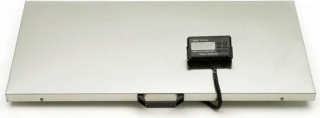 Balance inox 300kg grande plate-forme - Appareil de pesage ultra robuste